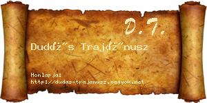 Dudás Trajánusz névjegykártya