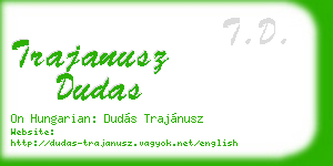 trajanusz dudas business card