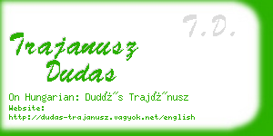 trajanusz dudas business card